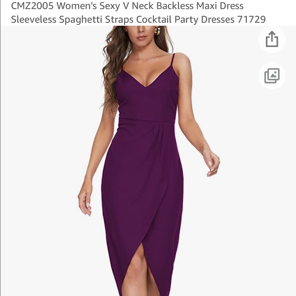 Amazon wedding guest dress in purple